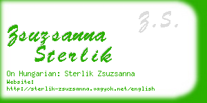 zsuzsanna sterlik business card